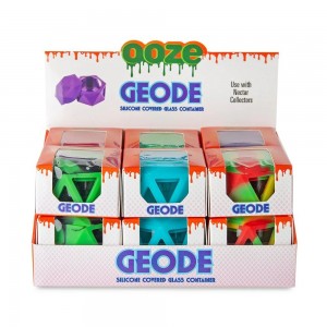 Ooze Geode Silicone & Glass Container - 12ct Display